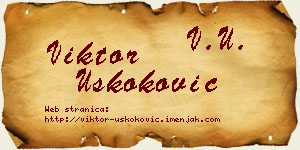 Viktor Uskoković vizit kartica